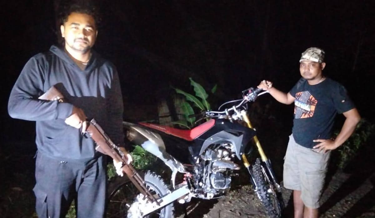 Motor yang sebelumnya dinyatakan hilang berhasil ditemukan oleh dua anggota kepolisian di wilayah Weelima.